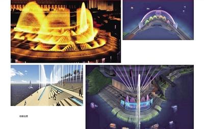 朝天门打造“重庆之眼” 喷泉水柱高达70层楼
