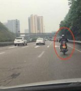 男子骑车上内环 过往车辆忙躲闪