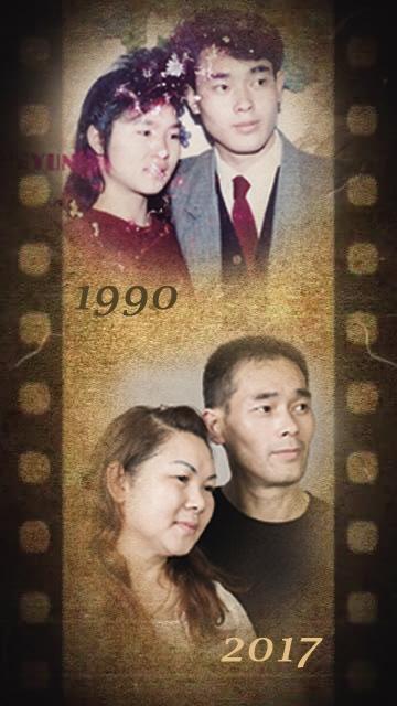 小伙给父母拍合影 再现27年前的青春