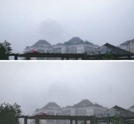 楼不见了？！雨雾玩起障眼法