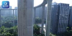重庆现“过山车式”立交 桥高72米盘旋空中