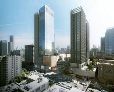 观音桥商圈新地标日前封顶 建成将新增千余车位