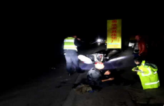 摩托车把老人撞到跑了 监控录像暴露行踪