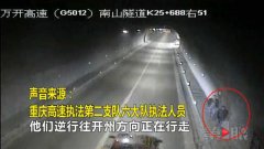 重庆两男子高速路逆行 还有说有笑